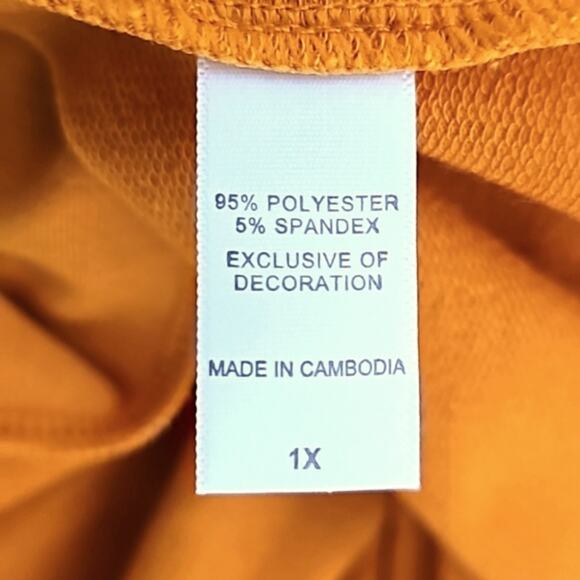 Cuddl Duds Lightweight One Button Closure Comfort Pumpkin Cardigan Blazer Sz 1X - Picture 9 of 12